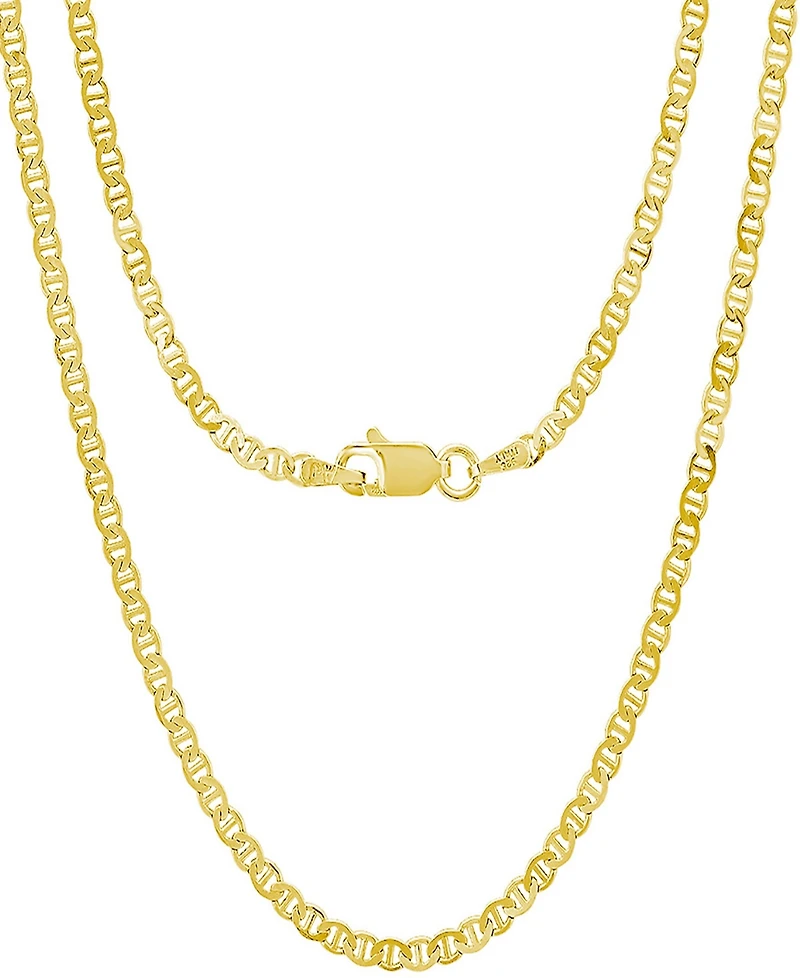 Steeltime Unisex 14K Gold Plated Mariner Superflat Necklace