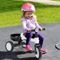 Toddler Convertible Trike with 86° Limited Steering Angle and Carbon Steel Frame