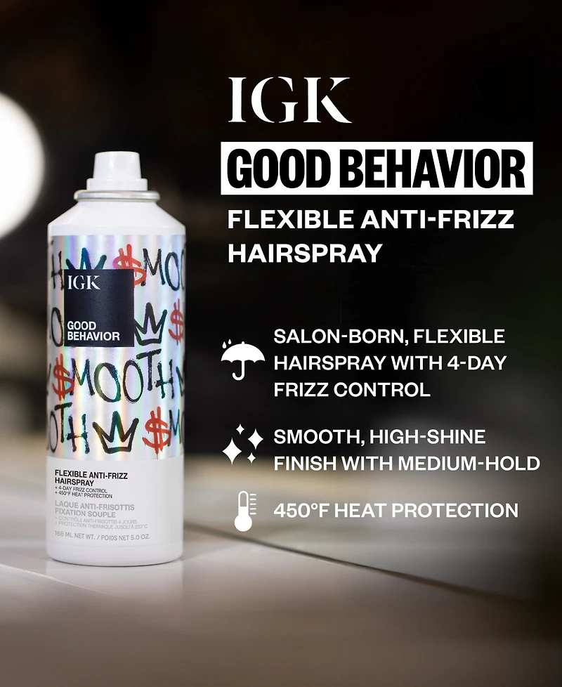 Igk Hair Good Behavior Flexible Anti-Frizz Hairspray, 1.8 oz.