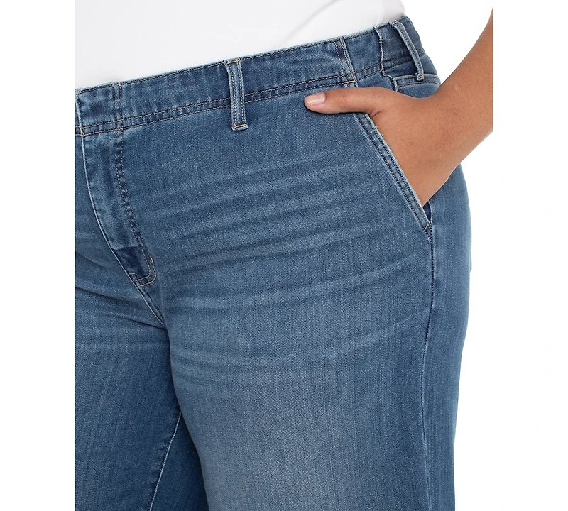 Liverpool Los Angeles Plus Weekender High-Rise Wide-Leg Jeans