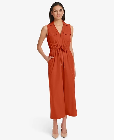 Calvin Klein Women's Sleeveless Straight-Leg Jumpsuit