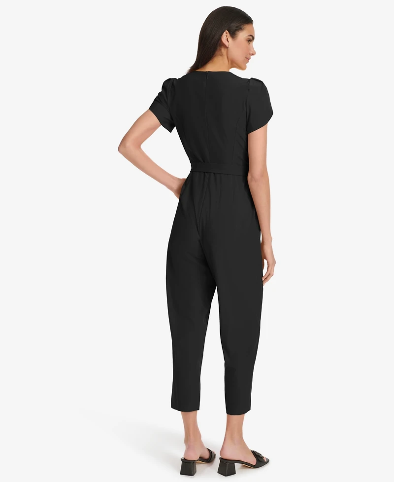 Calvin Klein Women's Short-Sleeve Tapered Jumpsuit