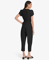 Calvin Klein Women's Short-Sleeve Tapered Jumpsuit
