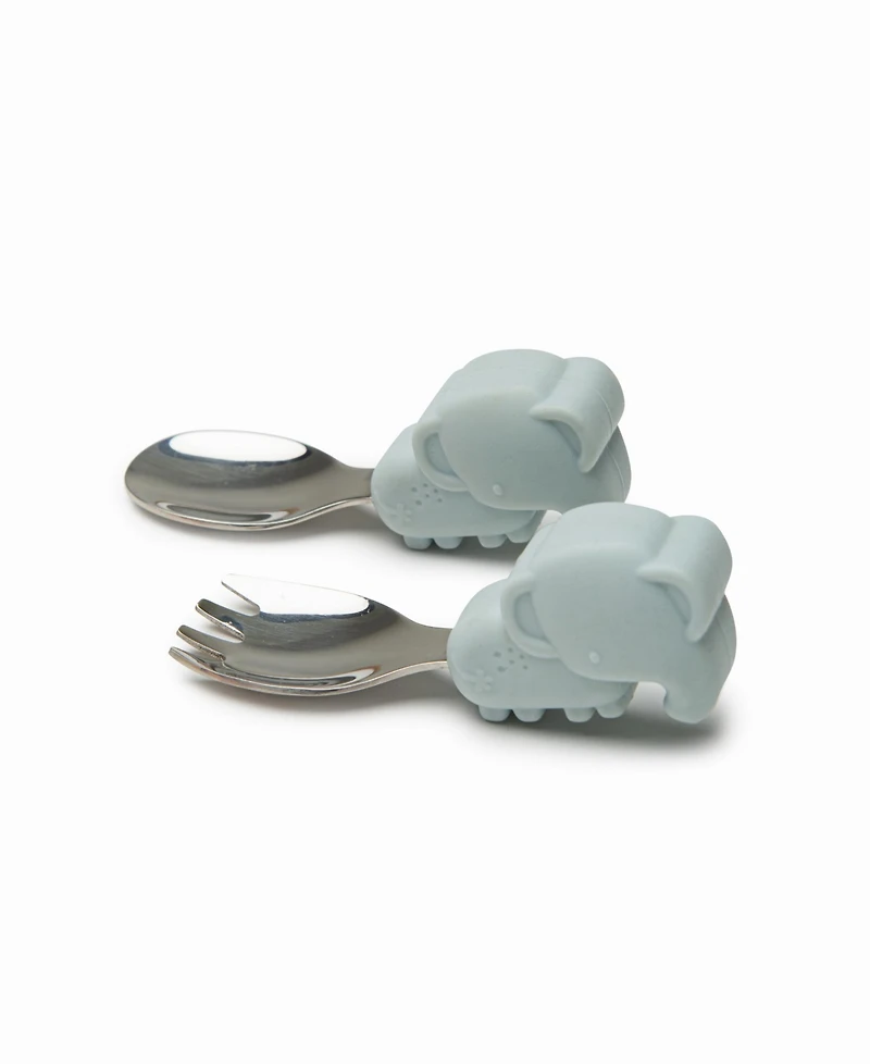 Loulou Lollipop Baby Elephant Design Learning Feeding Set