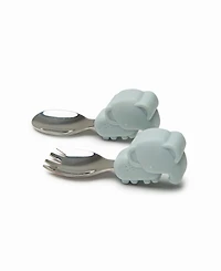 Loulou Lollipop Baby Elephant Design Learning Feeding Set
