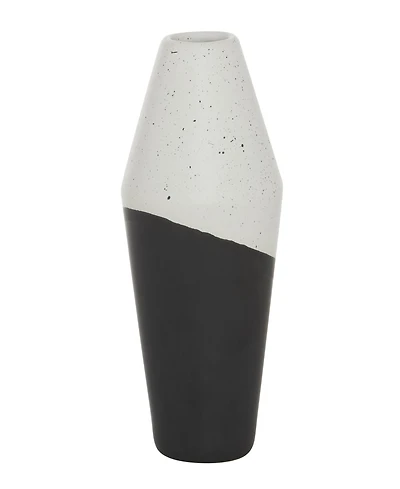 Rosemary Lane Ceramic 12" Block Speckled Contemporary Vase