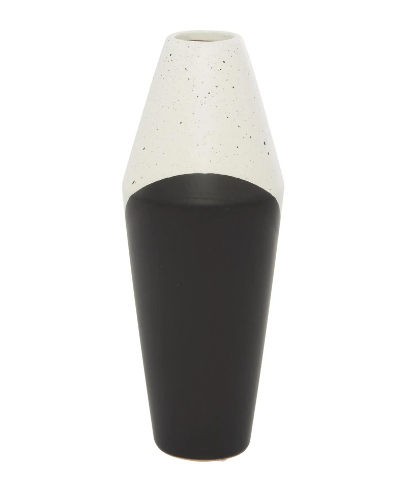 Rosemary Lane Ceramic 12" Block Speckled Contemporary Vase