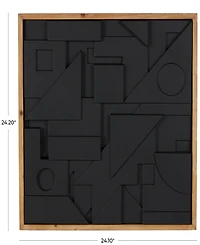 Rosemary Lane Wood 24" Contemporary Wall Decor