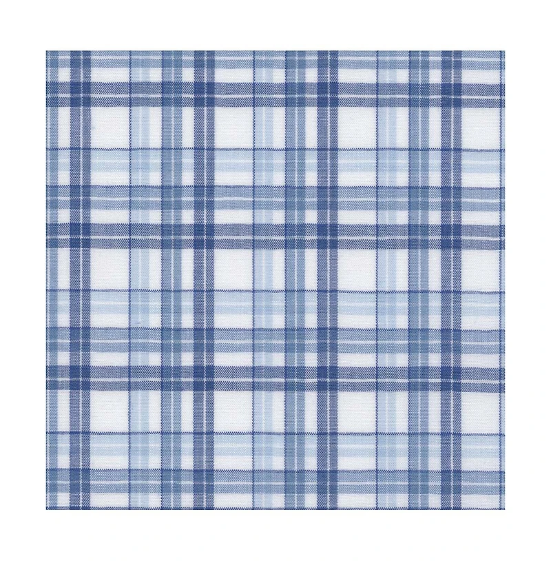 Scott Barber Men's Newport Poplin Plaid, Blue