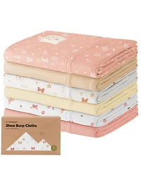KeaBabies 6pk Shea Baby Burp Cloths for Boys and Girls, Burping Babies, Newborn
