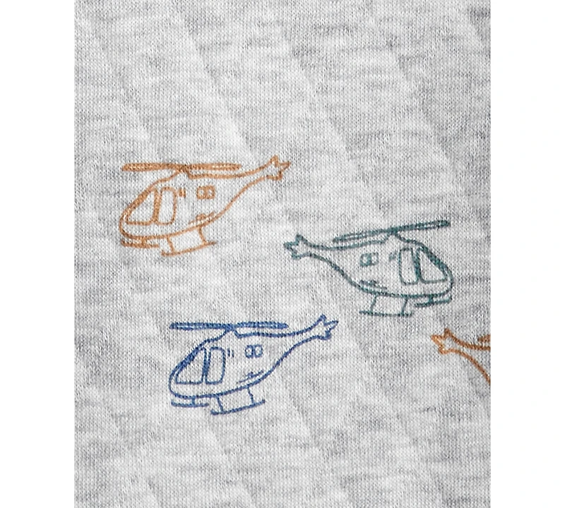Carter's Baby Boys Helicopter Quilted Hoodie & Pants, 2 Piece Set