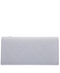 Nina Large Crystal Flower Slim Clutch Bag