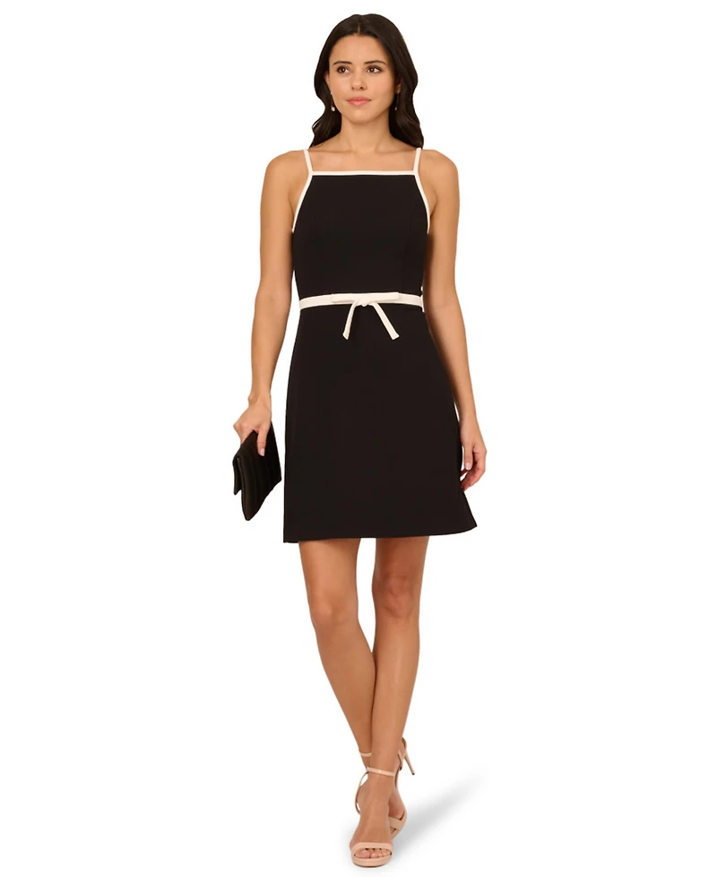 Adrianna Papell Women's Sleeveless Crepe A-Line Dress