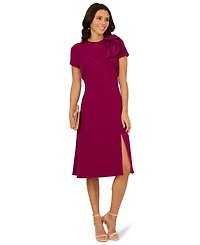 Adrianna Papell Women's Elbow-Sleeve A-Line Dress