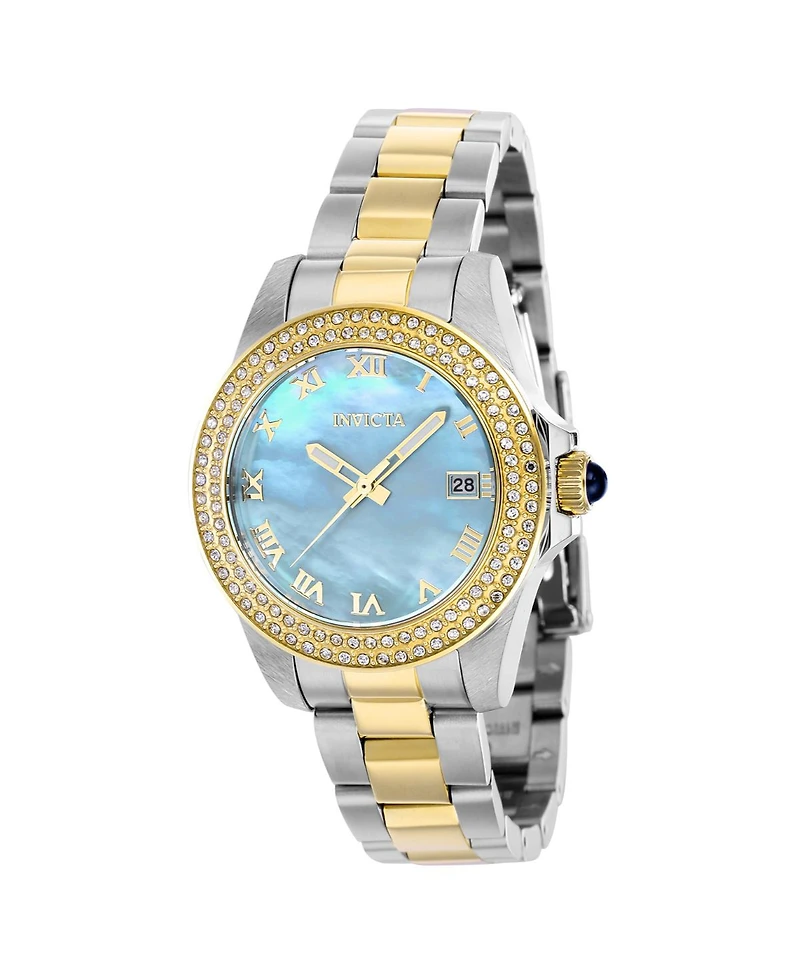 Invicta Women's Angel Quartz 3 Hand Light Blue Dial Watch