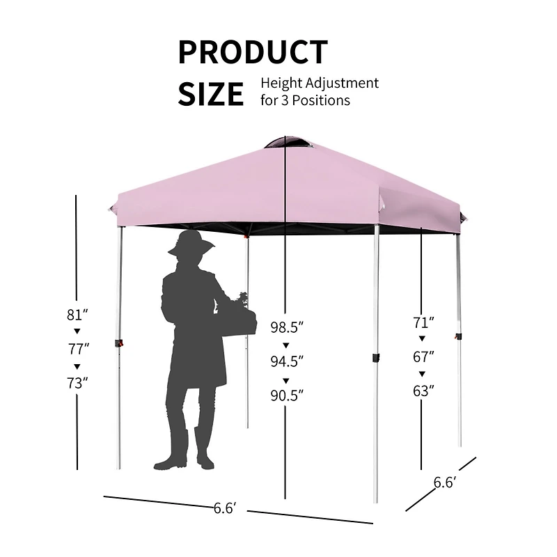 Outdoor Pop-up Canopy Tent with Roller Bag for Easy Transport and Setup