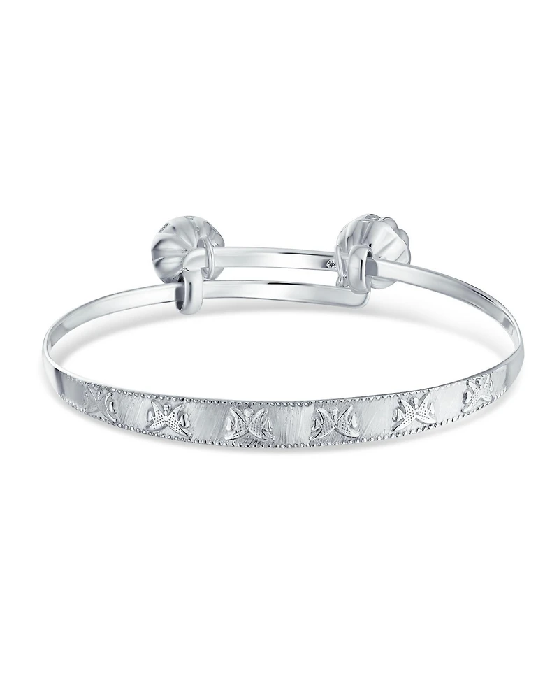 Bling Jewelry Jingle Bells Butterfly Bangle Bracelet Small Wrist 6.5 Inch .925 Sterling Silver Bells Silver Plated Adjustable