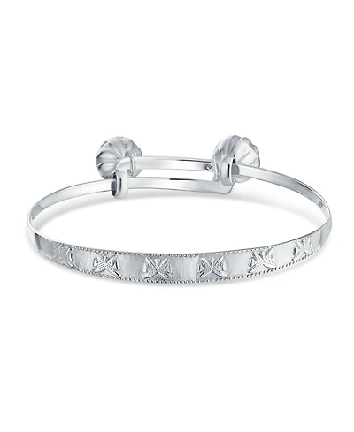 Bling Jewelry Jingle Bells Butterfly Bangle Bracelet Small Wrist 6.5 Inch .925 Sterling Silver Bells Silver Plated Adjustable