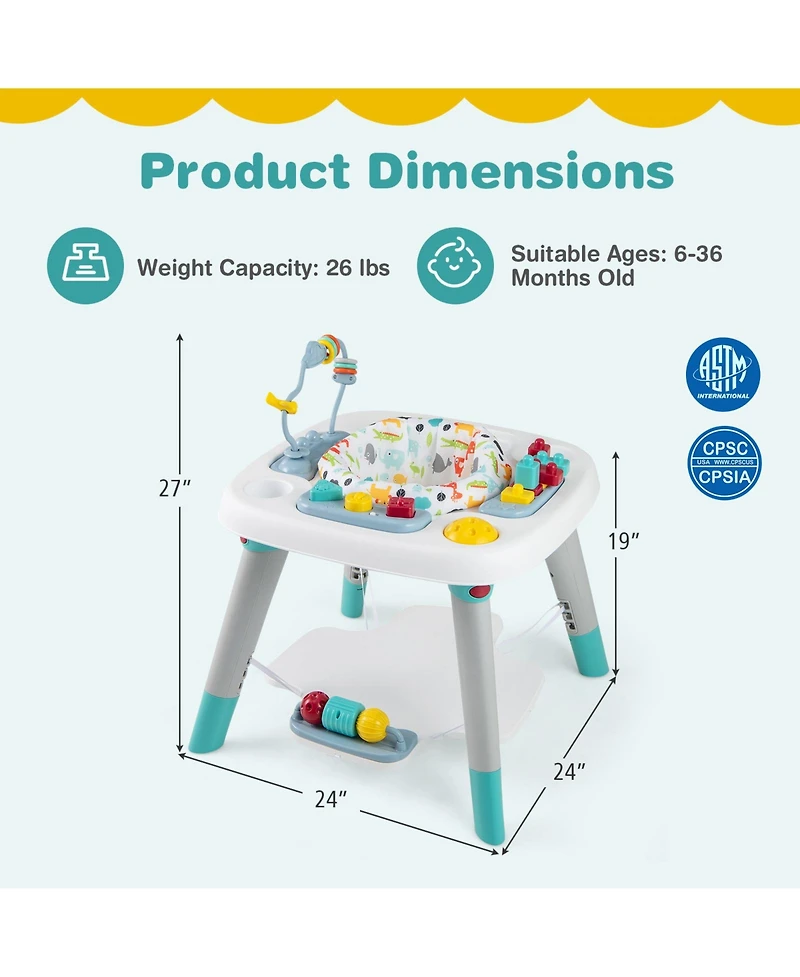 Slickblue Toddler 6-in-1 Activity Center Jumper Table