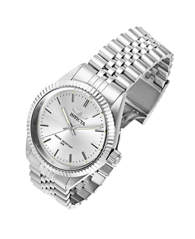 Invicta Men's Specialty Quartz 3 Hand Silver Dial Watch
