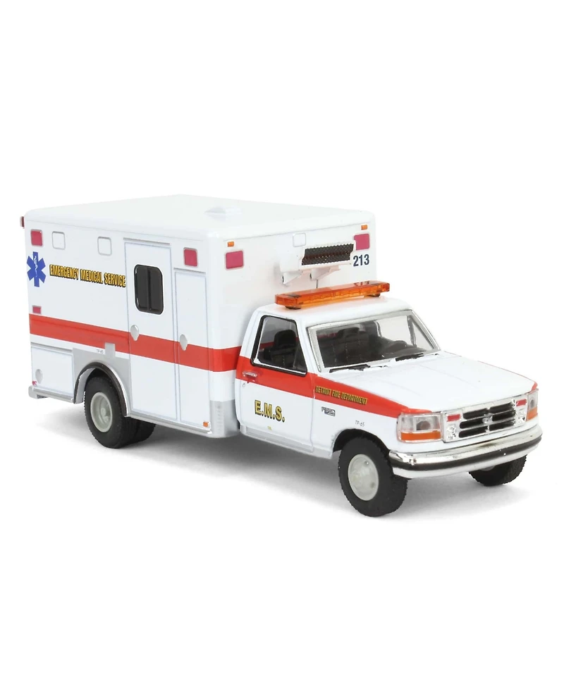1/64 1995 F-350 Ambulance, Detroit First Dept. Ems, First Responders, 67068