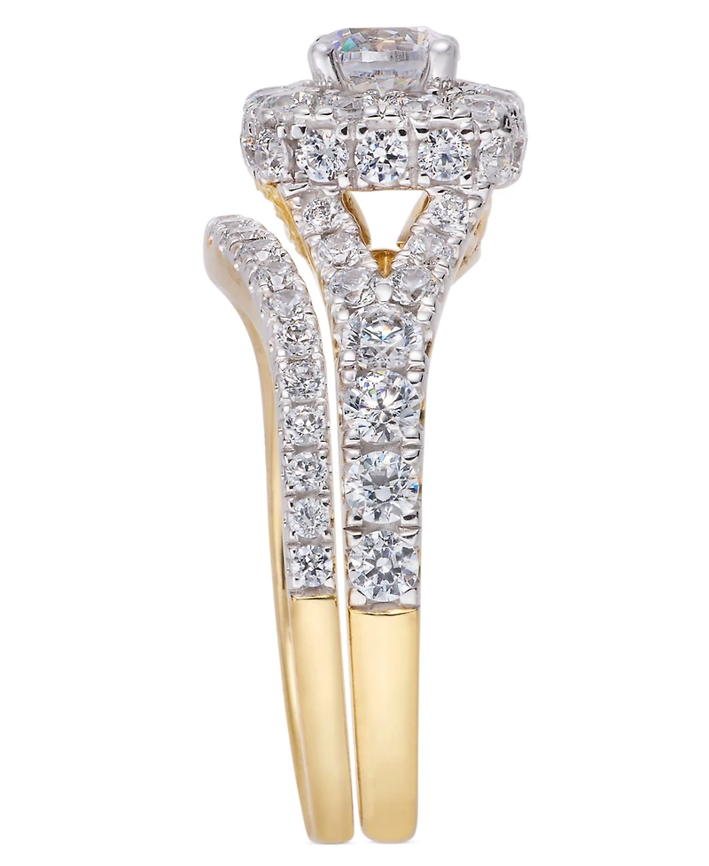 Diamond Halo Bridal Set (2 ct. t.w.) 14K White, Yellow or Rose Gold