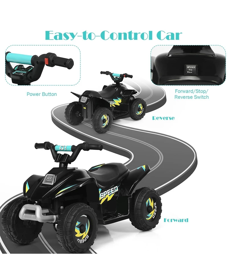 6V Kids Electric Atv 4 Wheels Ride-On Toy