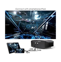 Artsea Projector, 2025 Dolby Native 1080P Video Projector, Outdoor Movie Projector, Compatible with Fire Tv Stick, PS4, Hdmi, Vga, Av and Usb