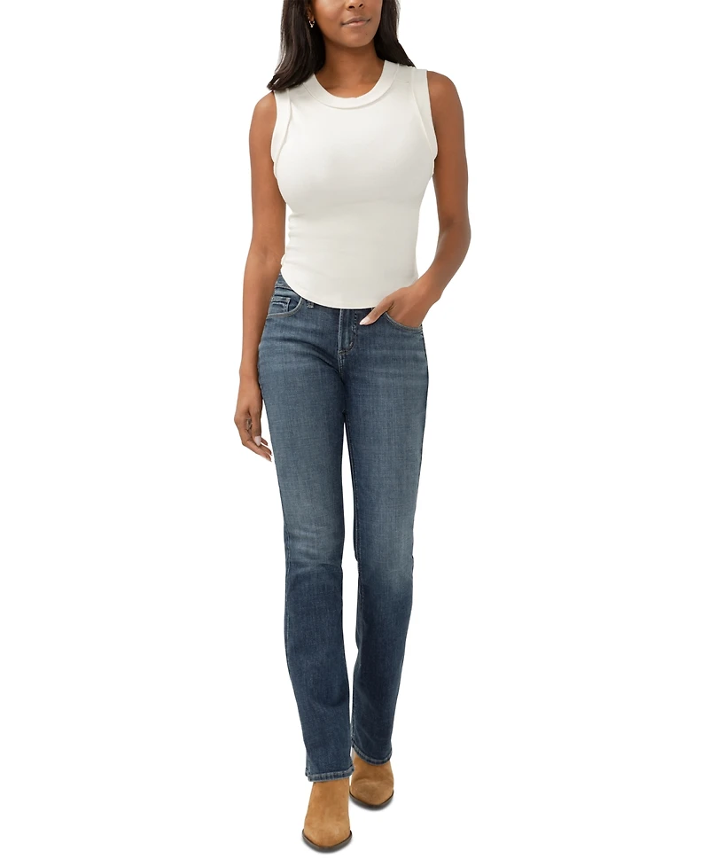 Silver Jeans Co. Women's Suki Mid Rise Curvy Fit Slim Bootcut