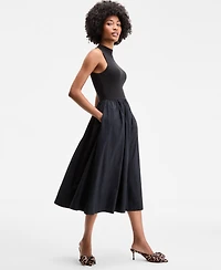On 34th Women's High-Neck Sleeveless Midi Dress, Exclusively at Macy's