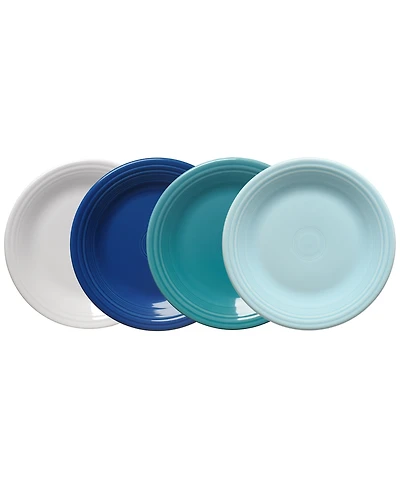 Fiesta Coastal Blues Classic Rim 10.5" Dinner Plates, Set of 4