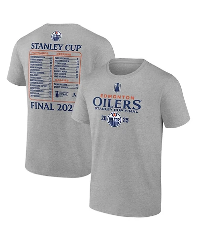 Fanatics Men's Steel Edmonton Oilers 2025 Nhl Stanley Cup Playoffs Roster T-Shirt