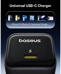 Baseus 45W Usb C Charger Block, 2 Pack Pps Fast Charger Type C with Usb-c Cable for iPhone 16/15 Series, iPad