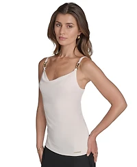 Halston Women's Hardware Sleeveless Cowlneck Top