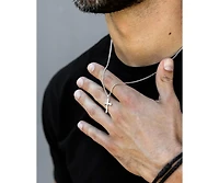 Vincero Men's Silver Cross Pendant Necklace in Stainless Steel, 22"