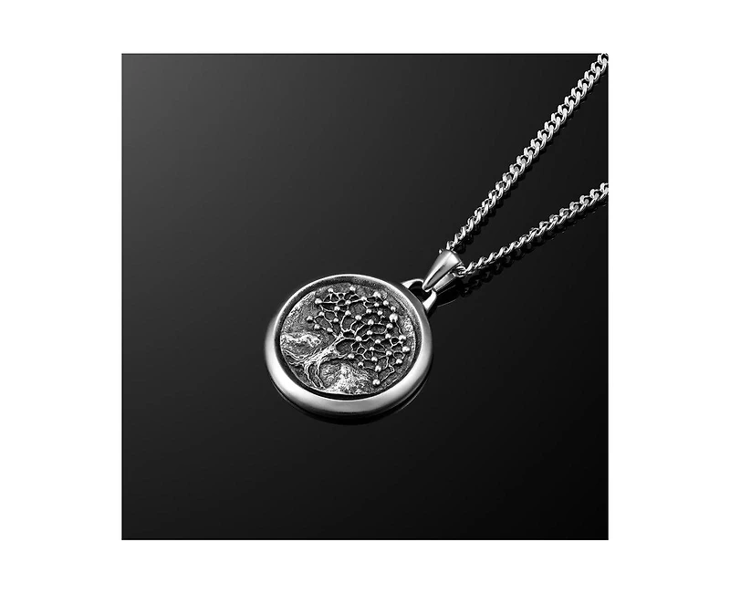 Vincero Men's Tree of Life Pendant – 925 Sterling Silver