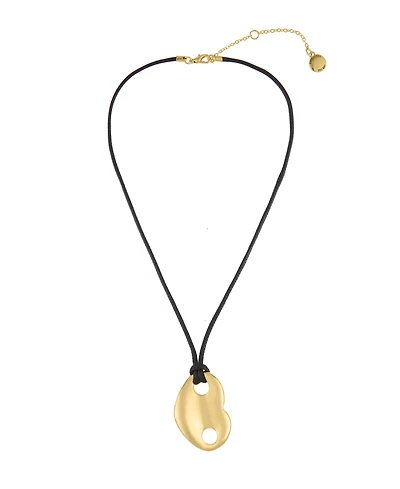 Steve Madden Black Mariner Heart Pendant Necklace