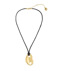Steve Madden Black Mariner Heart Pendant Necklace