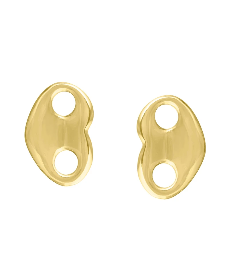 Steve Madden Gold Mariner Heart Stud Earrings