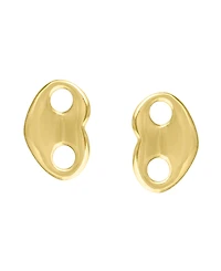 Steve Madden Gold Mariner Heart Stud Earrings