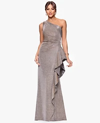 Xscape Petites One-Shoulder Long Sheath Dress