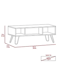 Depot E-shop Vassel Coffee Table, Four Legs, Two Shelves, Espresso