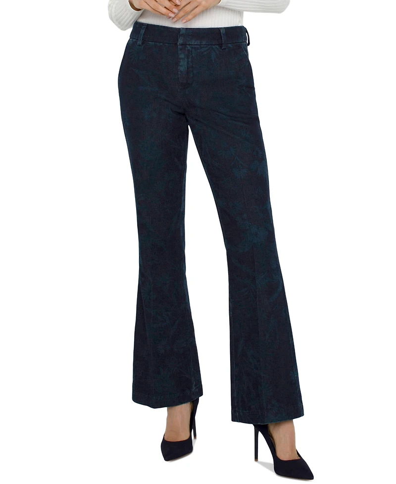 Liverpool Los Angeles Women's Floral Denim Kelsey Flare Pants
