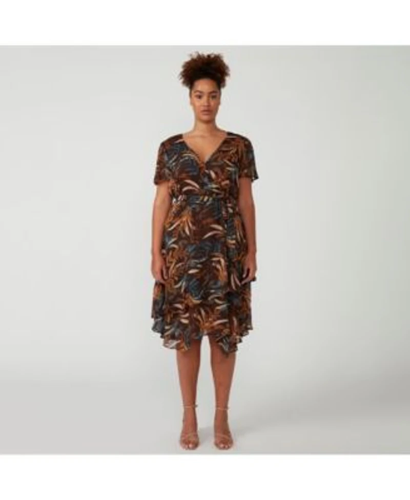 Dream Glow Faux Wrap Dress