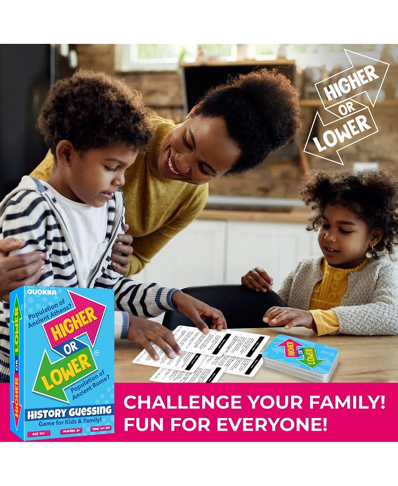 Quokka Board Game for Kids - Family Card Game for Kids and Adults - Higher or Lower | Guess Fun Questions | Easy to Learn | 2 + Players