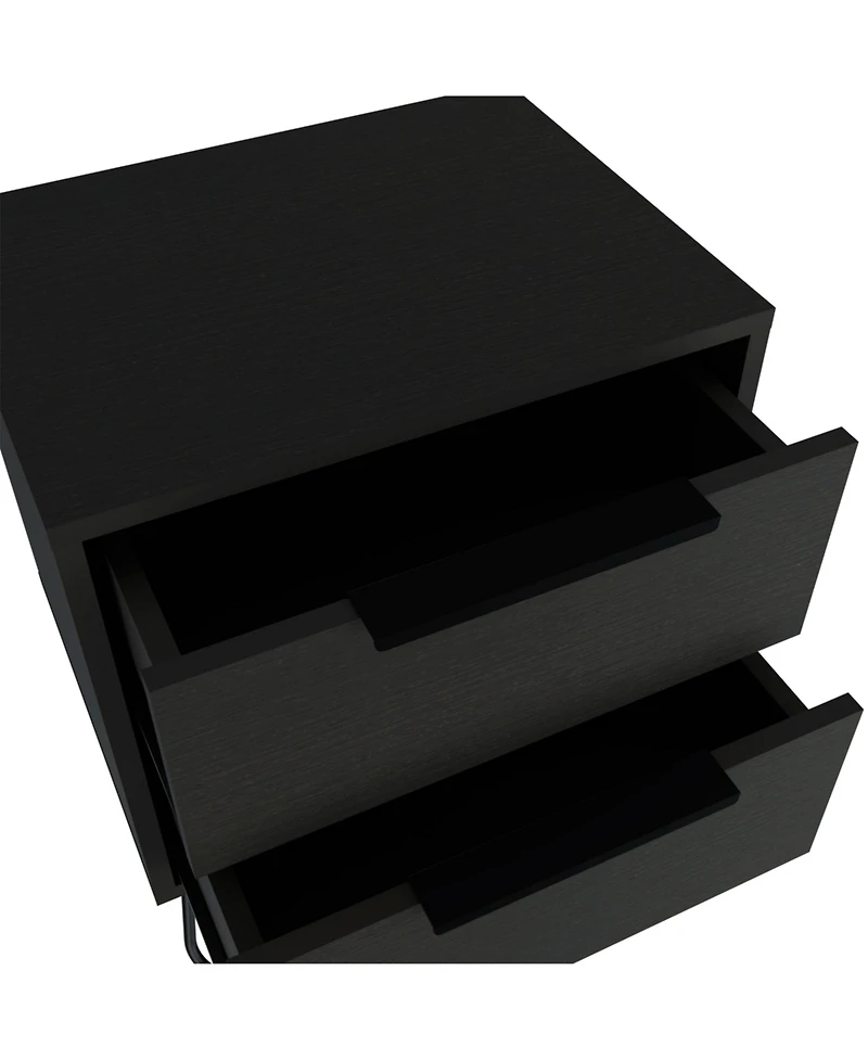 Depot E-shop Begonia 2 Nightstand, Hairpin Legs, Two Drawers