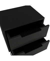 Depot E-shop Begonia 2 Nightstand, Hairpin Legs, Two Drawers
