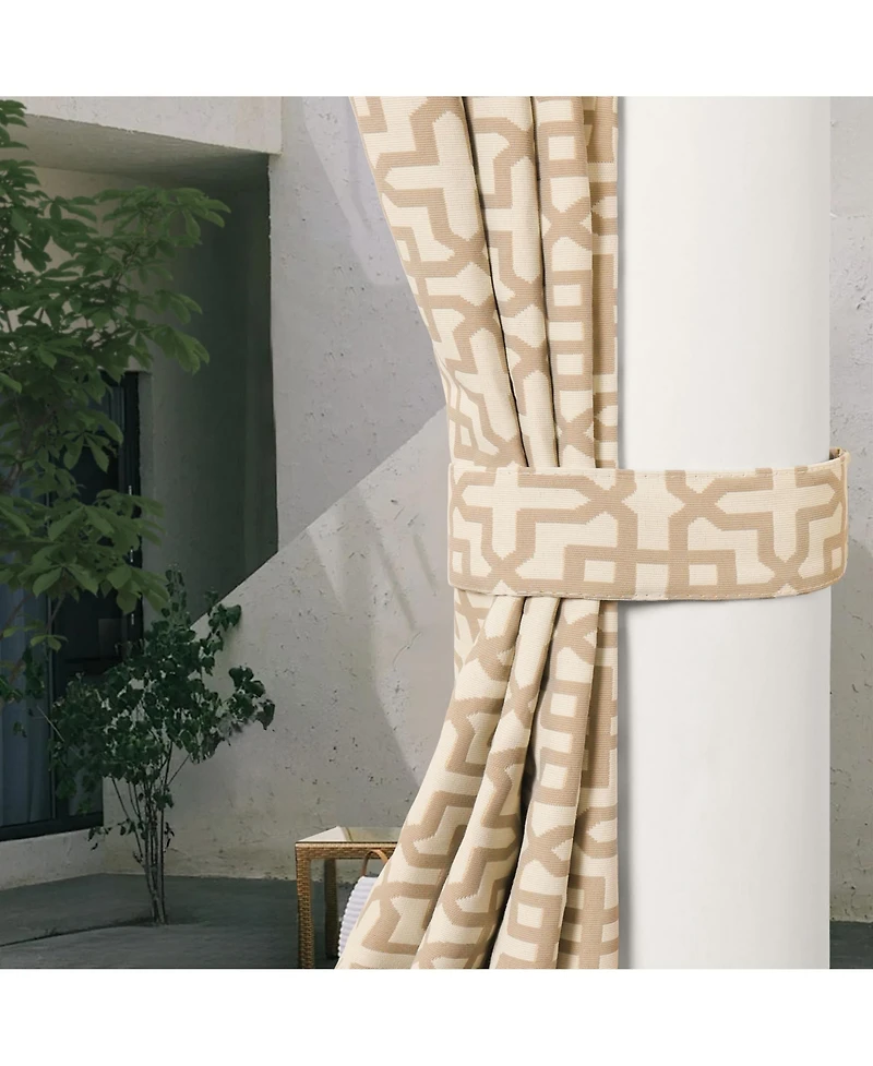 Awesome Home Outdoor Window Covering Cabana Trellis Grommet Single Panel, 52"Wx 96"L