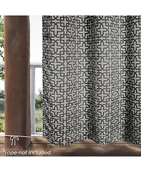 Outdoor Window Covering Cabana Trellis Grommet Single Panel, 52"Wx 84"L