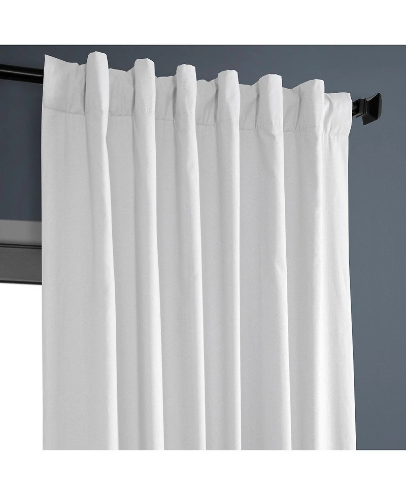 Half Price Drapes Whisper White Solid Cotton Hotel Blackout Curtain